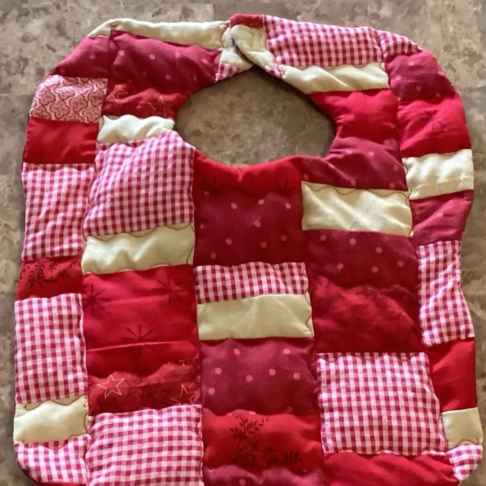 NWT Hand Crafted Quilted Reversible Baby Bib